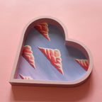 Pink Clouds Hand Painted Wooden Tray