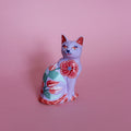 Small Sitting Kitschy Cat in Purple