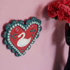 Lone Swan Hand Painted Wall Hanging
