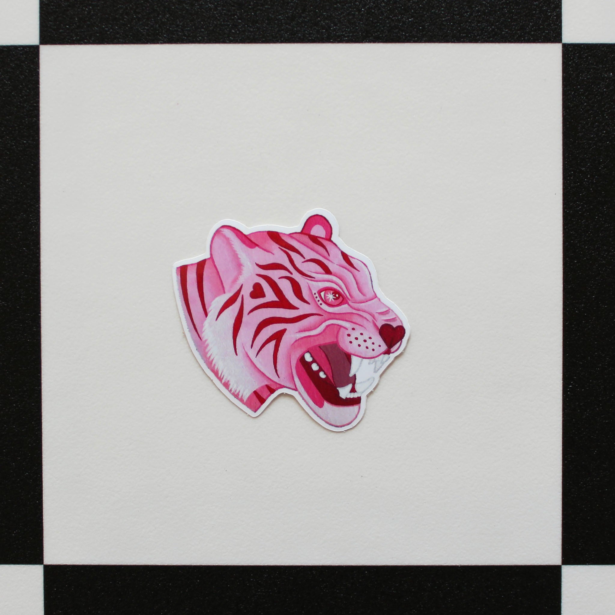Pink Tiger Vinyl Sticker