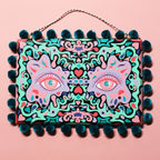 Funky Eyes Hand Painted Wall Hanging