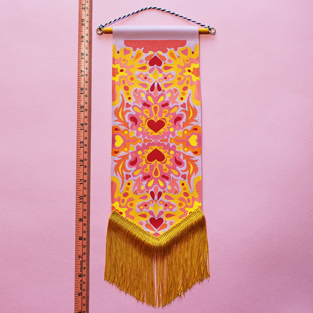 Abstract #4 Vegan Leather Pennant