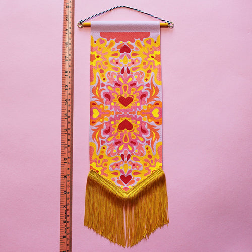 Abstract #4 Vegan Leather Pennant