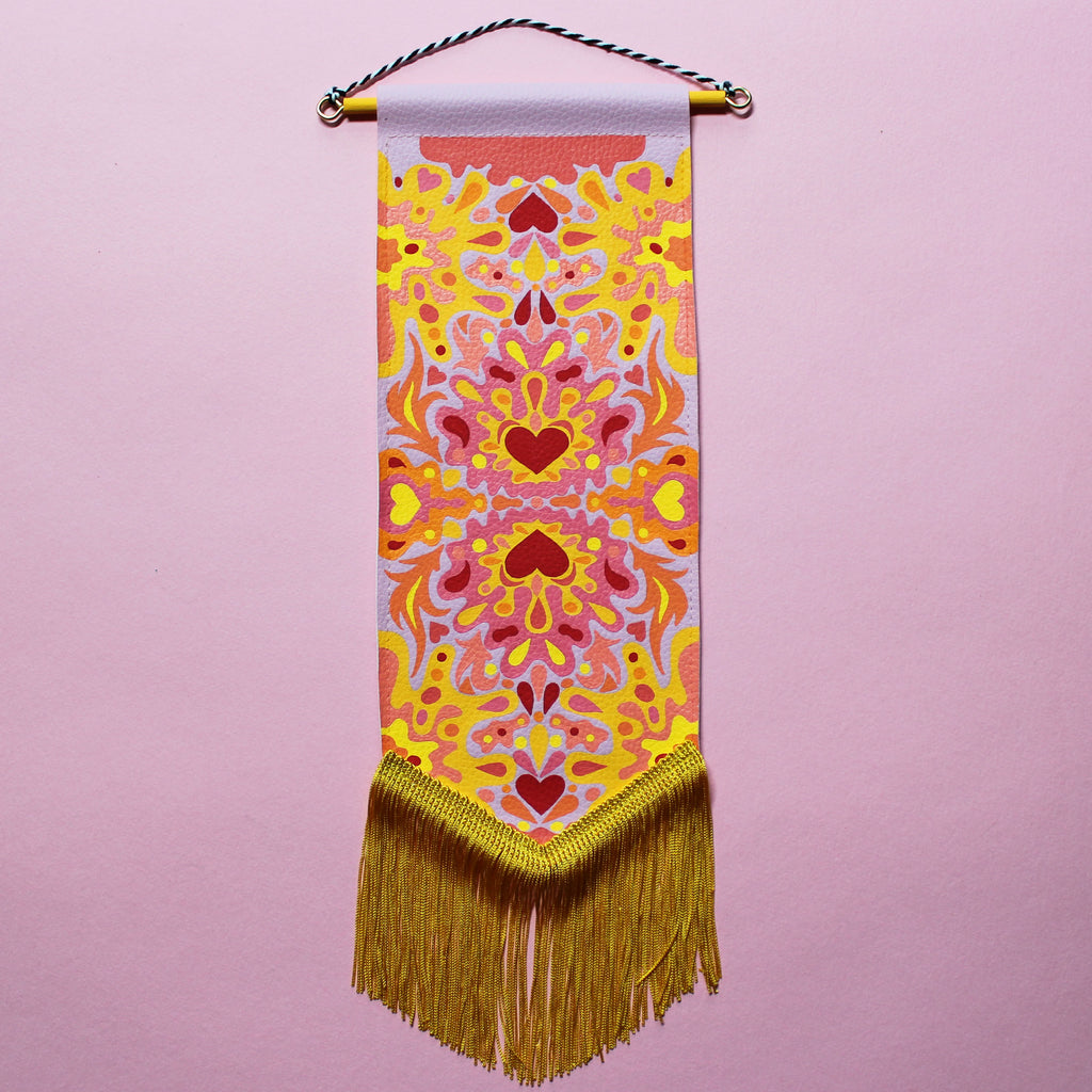 Abstract #4 Vegan Leather Pennant