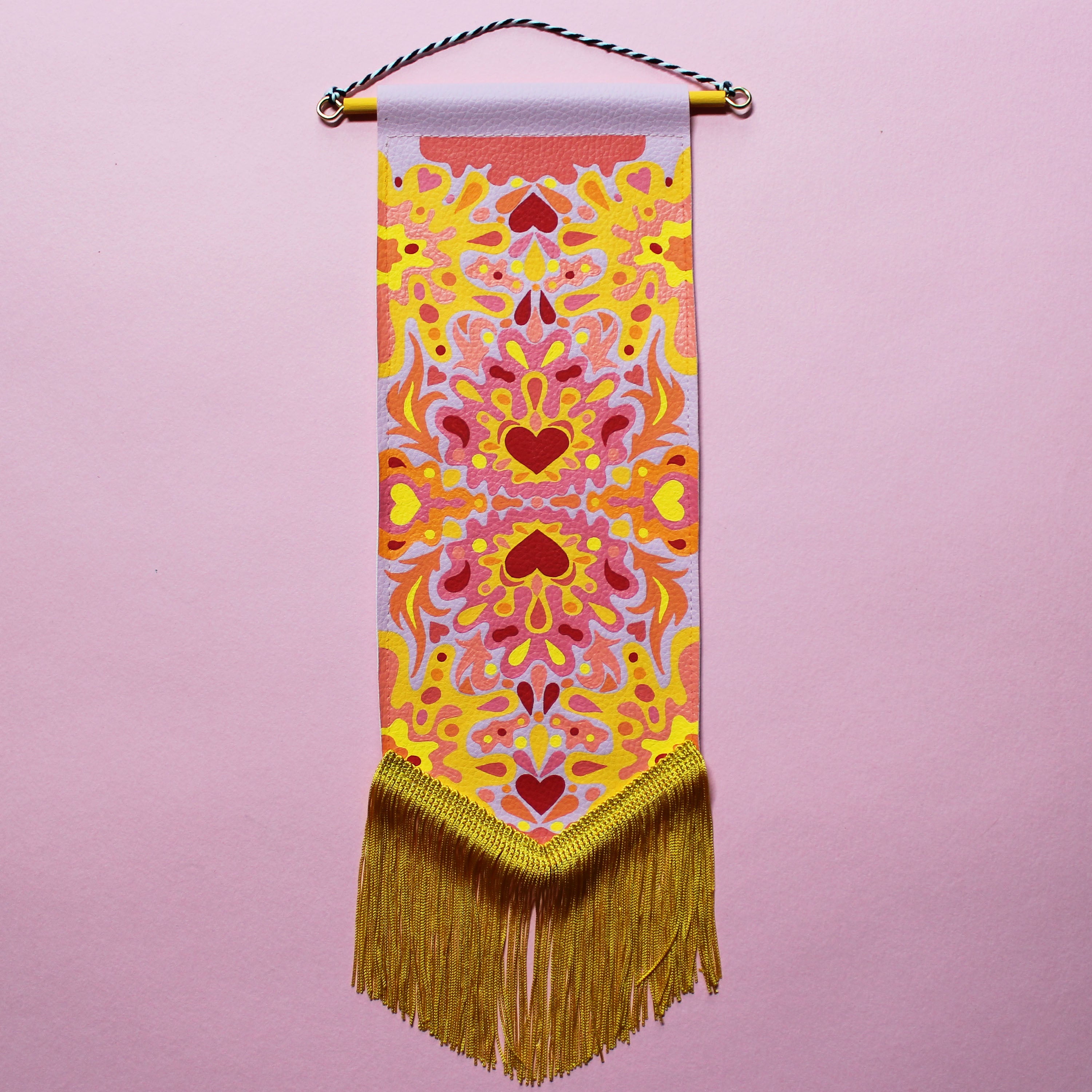 Abstract #4 Vegan Leather Pennant